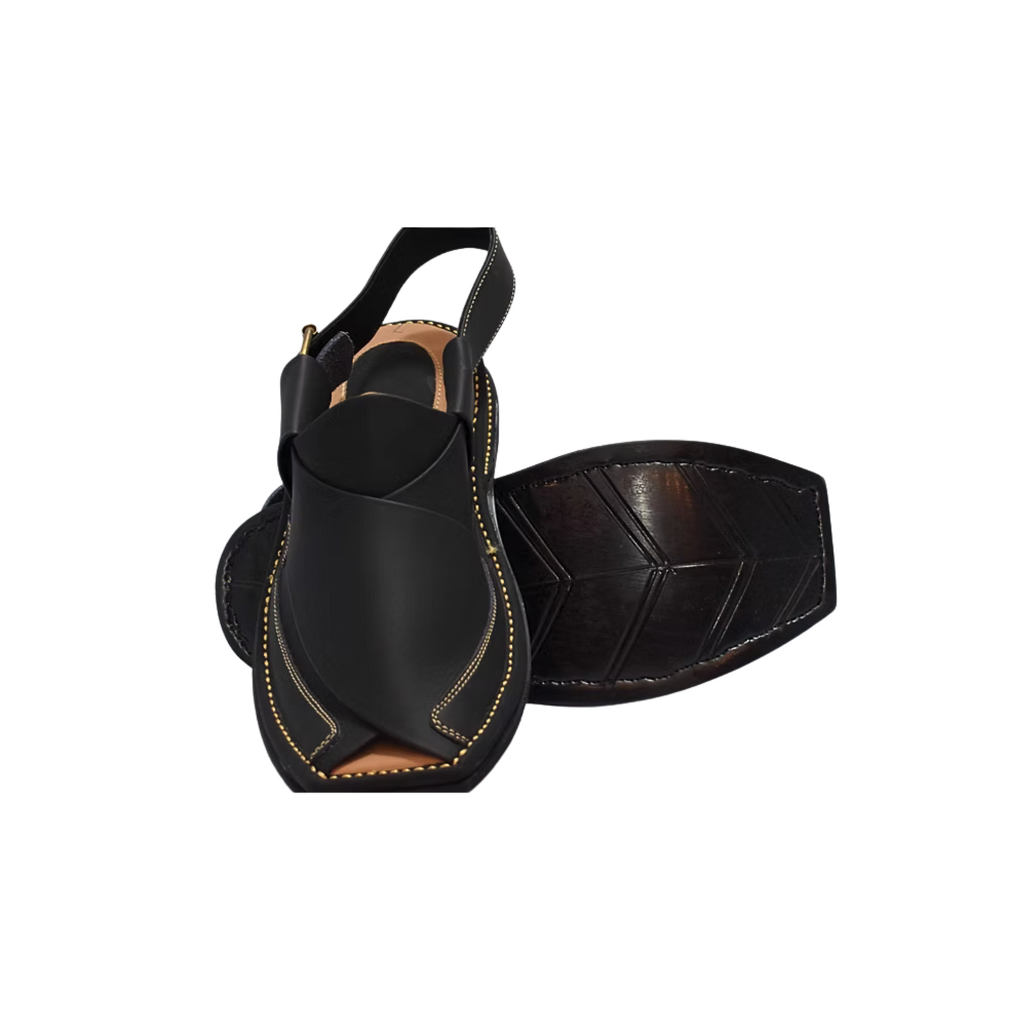Black Sahde Zalmi Leather Handmade