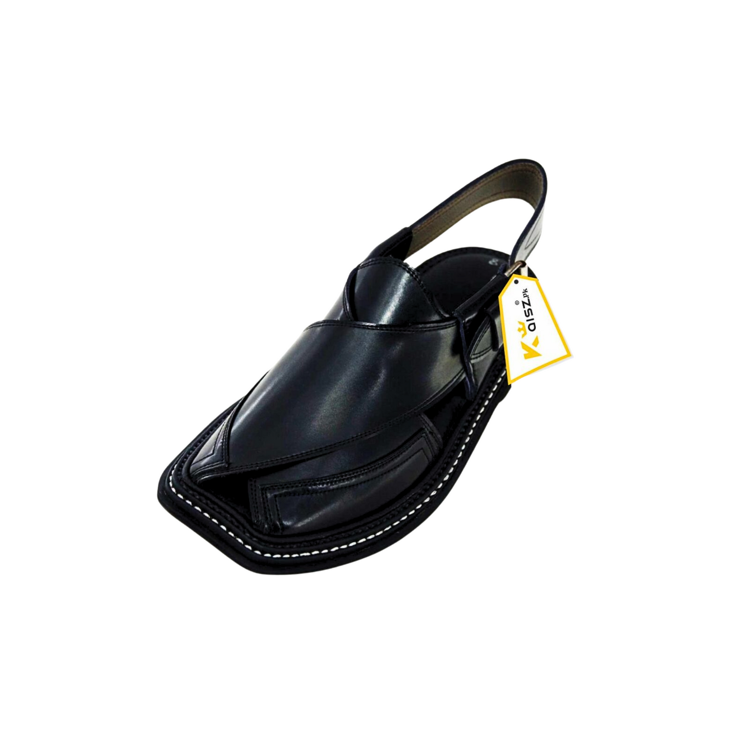 Peshawari Chappal Tripple Gear Black Color