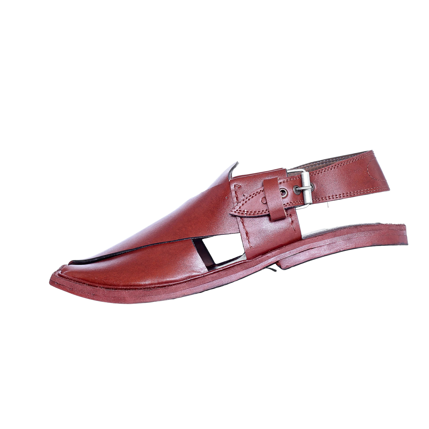 Brown Hand-Made Peshawari Chappal S20