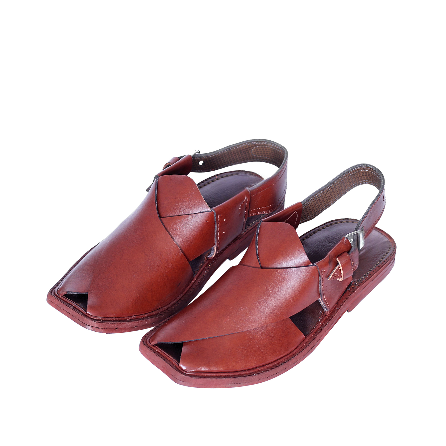 Brown Hand-Made Peshawari Chappal S20