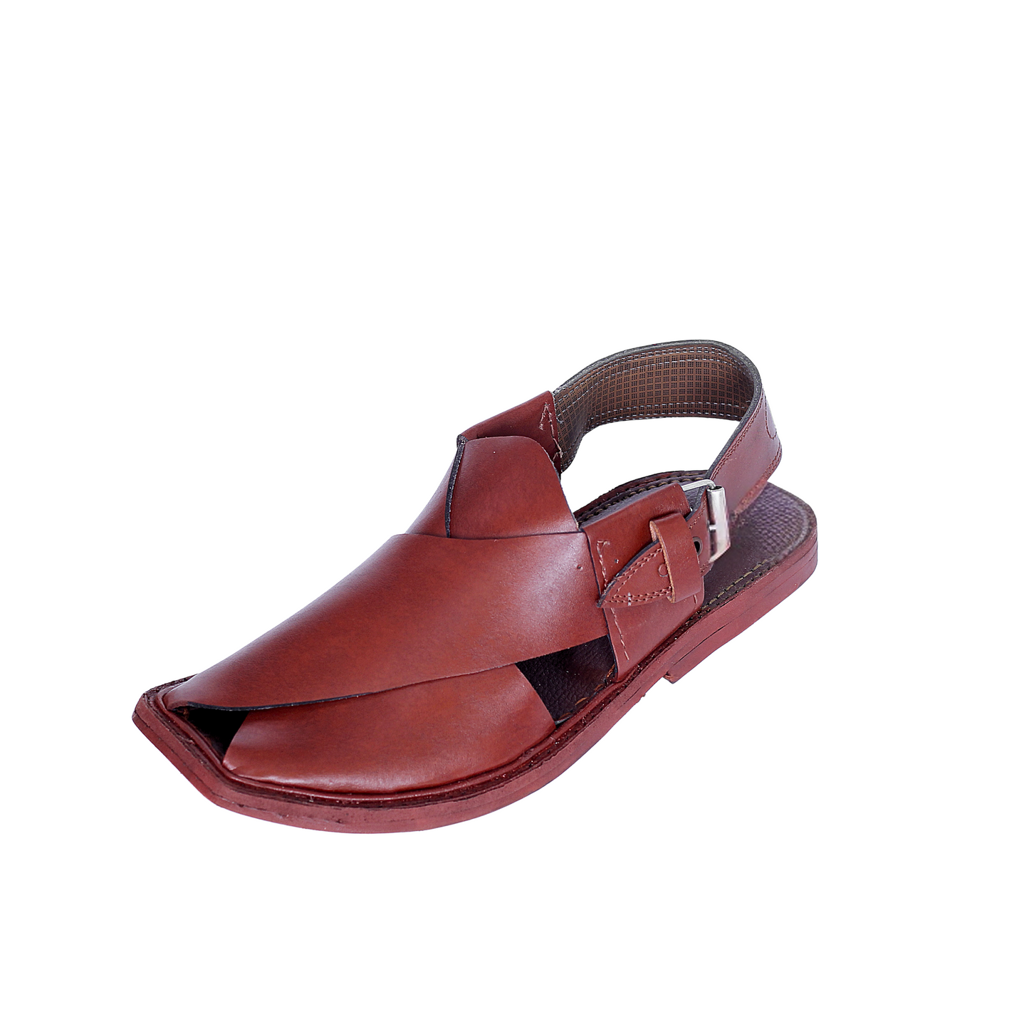 Brown Hand-Made Peshawari Chappal S20