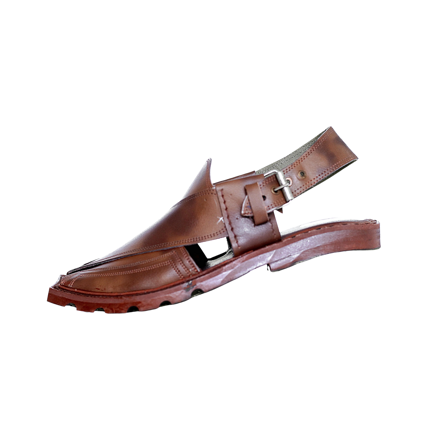 Premium Leather Peshawari Chappal - Jeep Sole - Double Shade