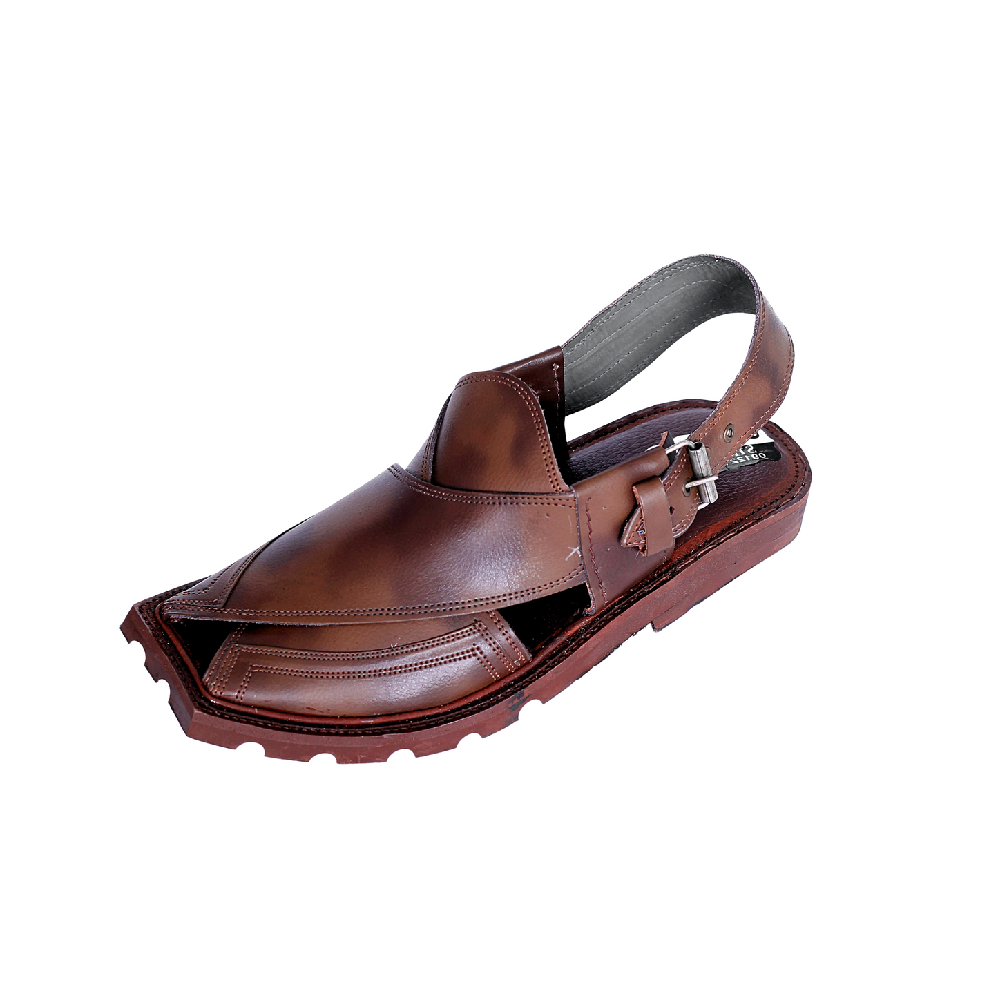 Premium Leather Peshawari Chappal - Jeep Sole - Double Shade