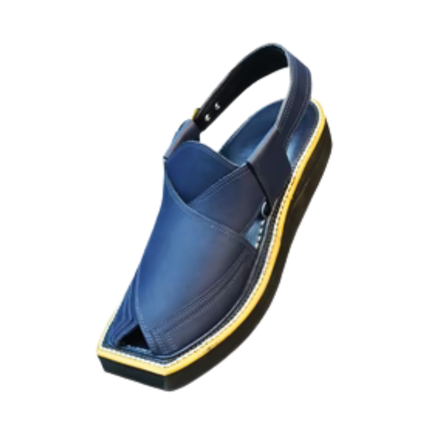Matte Blue Kaptaan Chappal (KN-106)