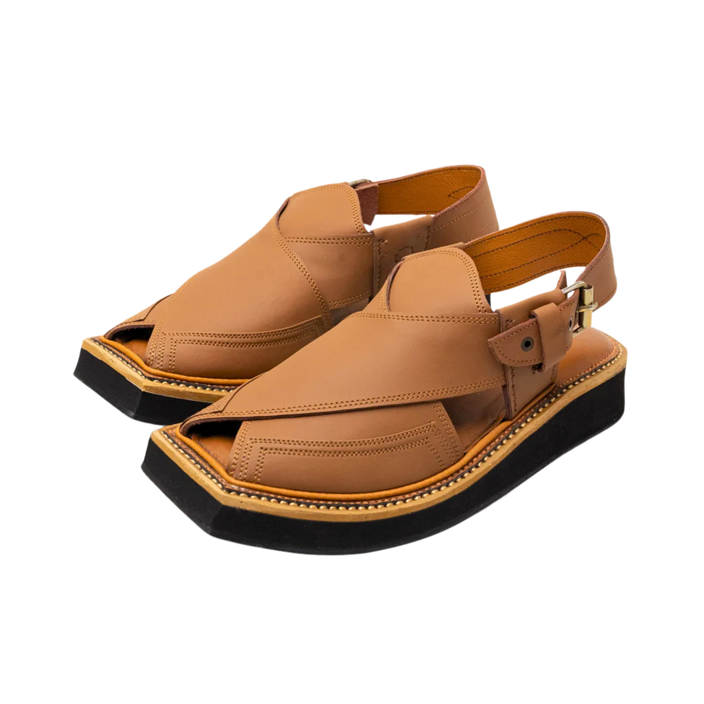 Light Brown Kaptaan Chappal (KN-107)