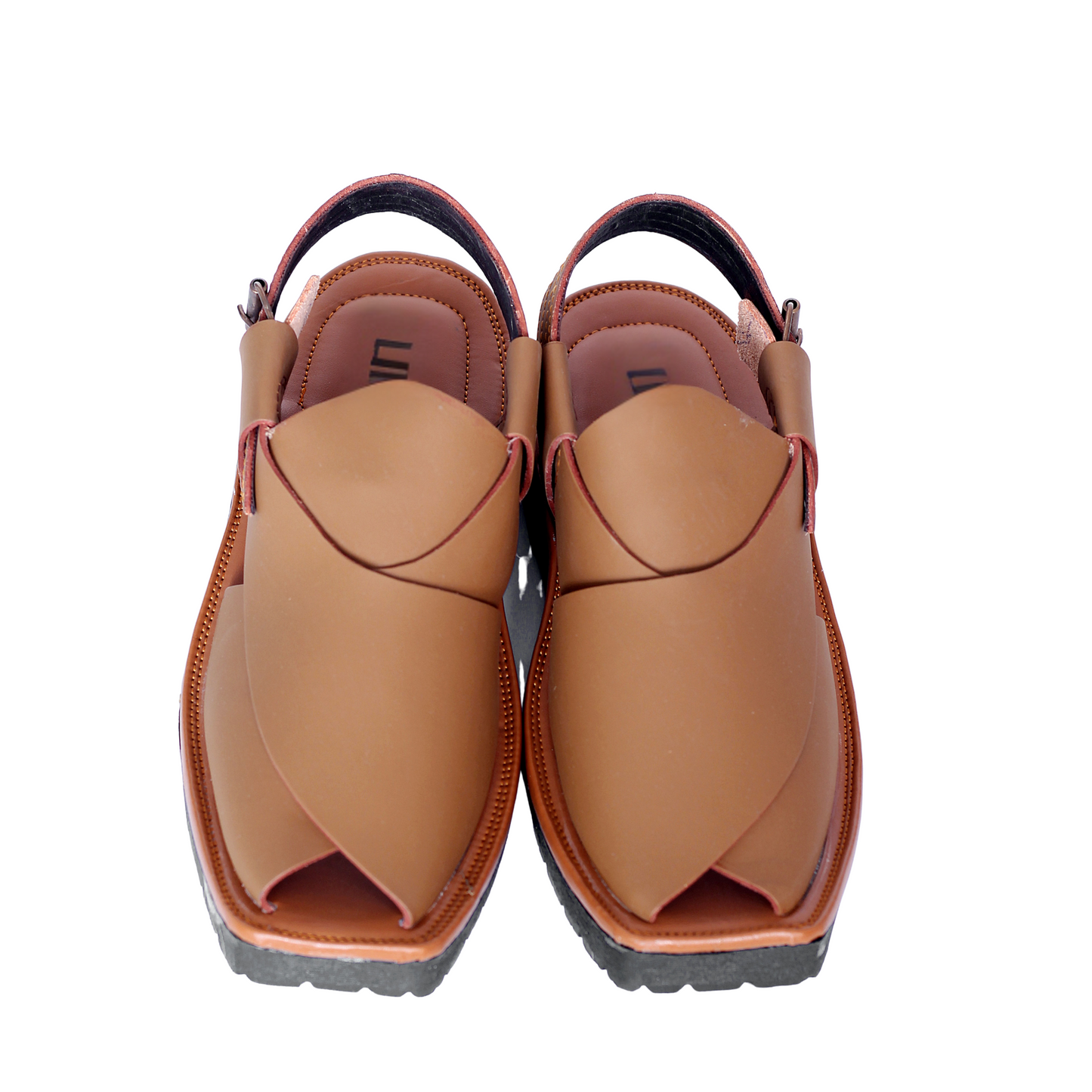 Premium Light Brown Kaptan Chappal - Tyre Sole