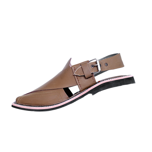 Light Brown Hand-Made Peshawari Chappal S202