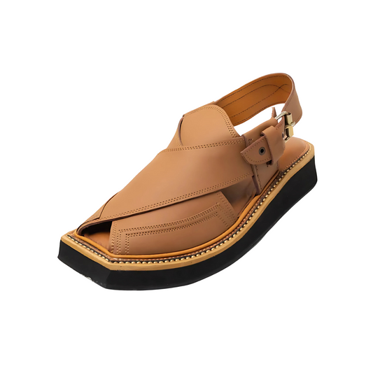 Light Brown Kaptaan Chappal (KN-107)