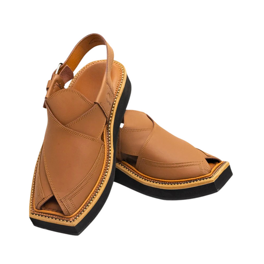 Light Brown Kaptaan Chappal (KN-107)