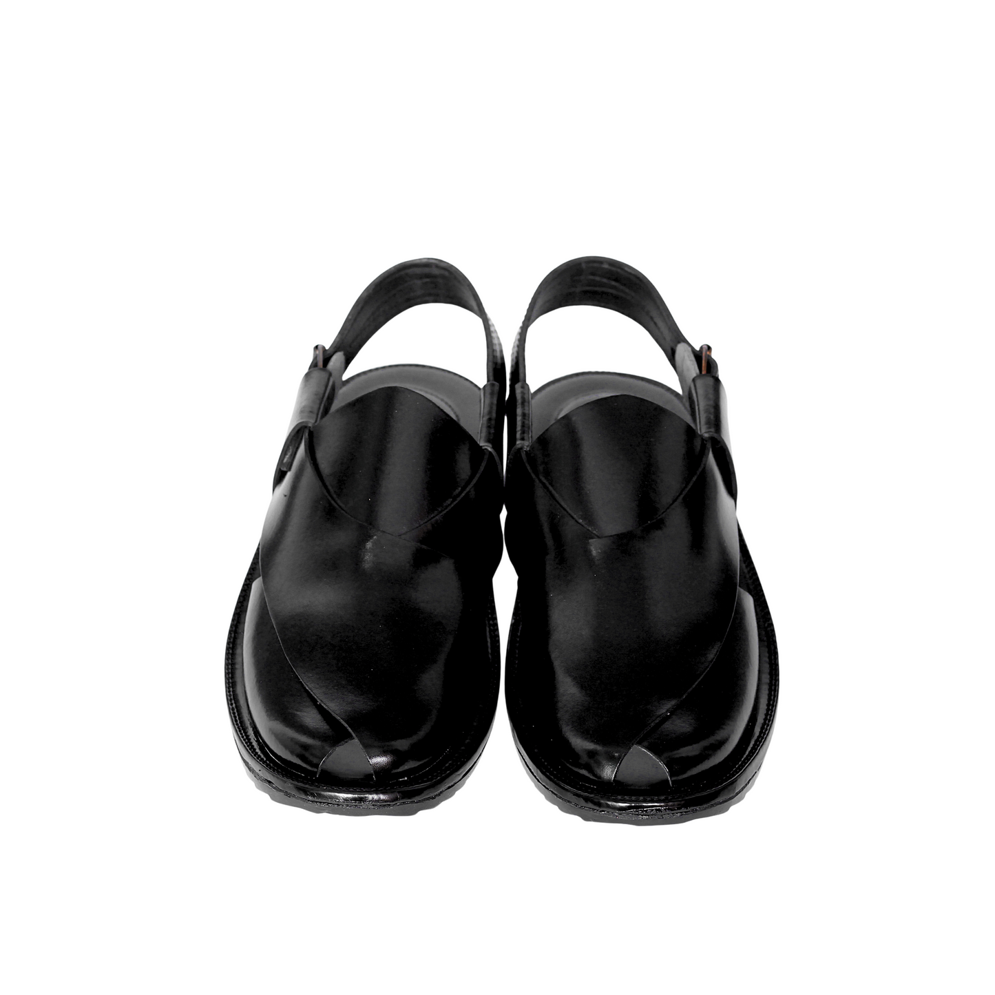 Service Sole Peshawari Chappal - Black Shade