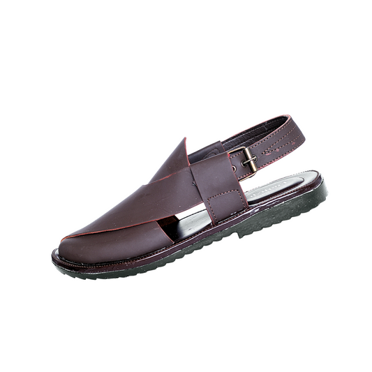 Service Sole Peshawari Chappal - Black Shade