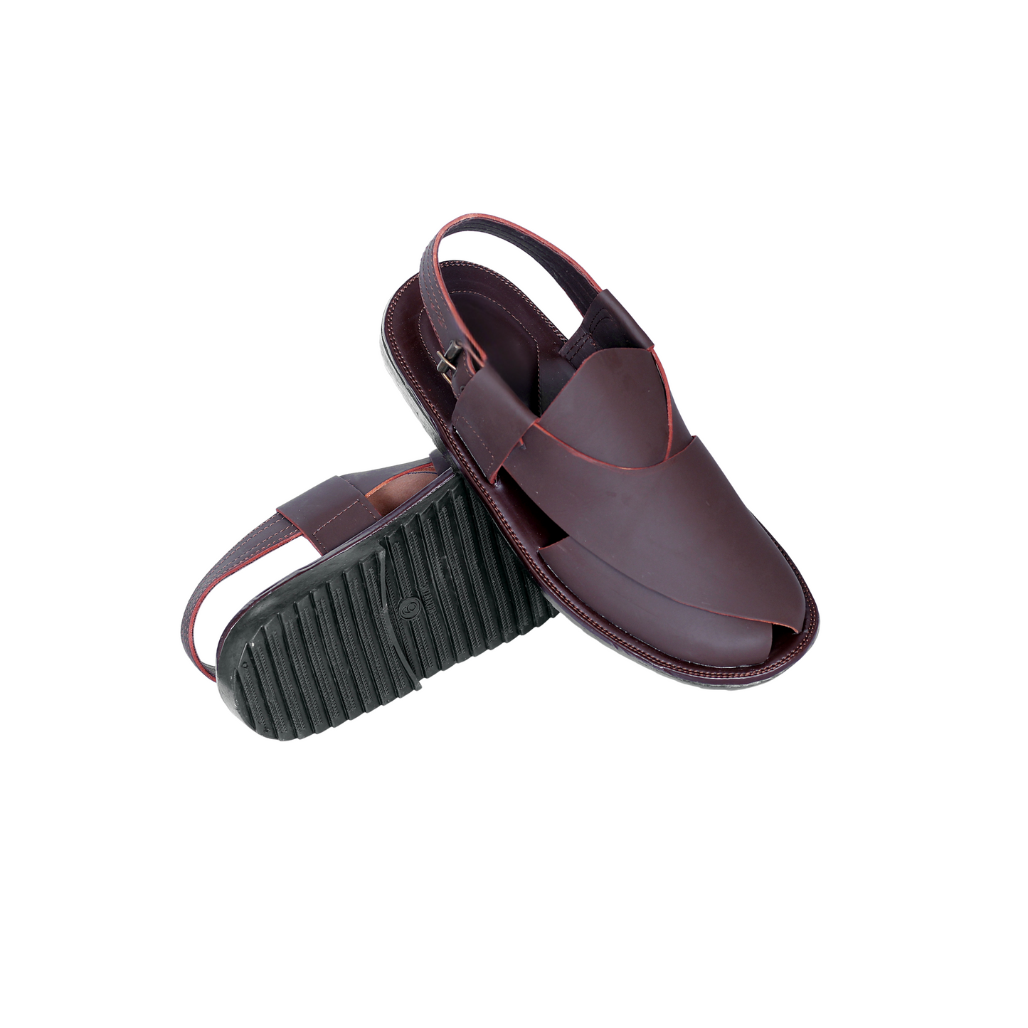 Service Sole Peshawari Chappal - Black Shade