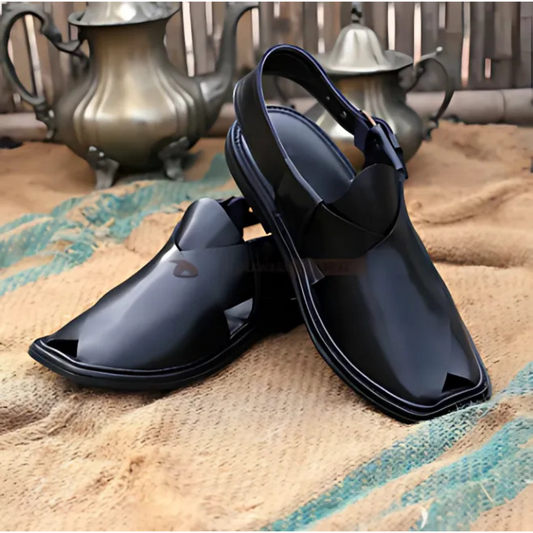 Black Smart Zalmi Peshawari Chappal